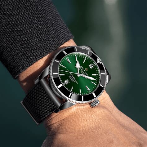 breitling superocean heritage black green alligator|Breitling Superocean Heritage 44.